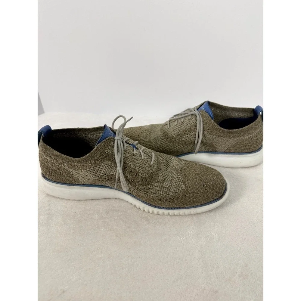 Cole Haan 2 ZERØGRAND Stitchlite Knit Sneakers Tan Gray Men's Size 10M